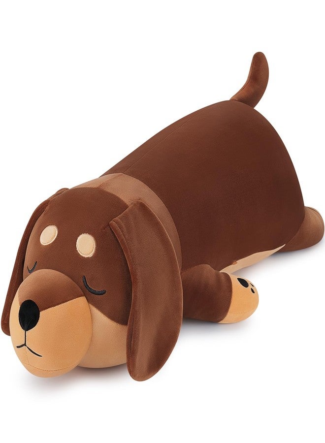 Auspicious beginning 30'' Giant Dachshund Dog Plush Stuffed Animal- Weiner Dog Plush Pillow Plushies, Large Sleeping Dachshund Plush Toy, Cute Hugging Weiner Dog Stuffed Animal, Birthday Gifts for Kids Girls Boys - Image 1